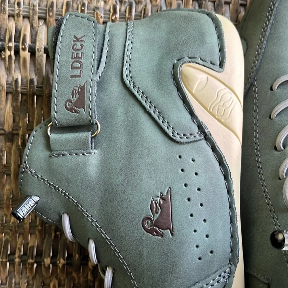 LDECK Men’s Casual Sneaker green/cream size‎ 6.5